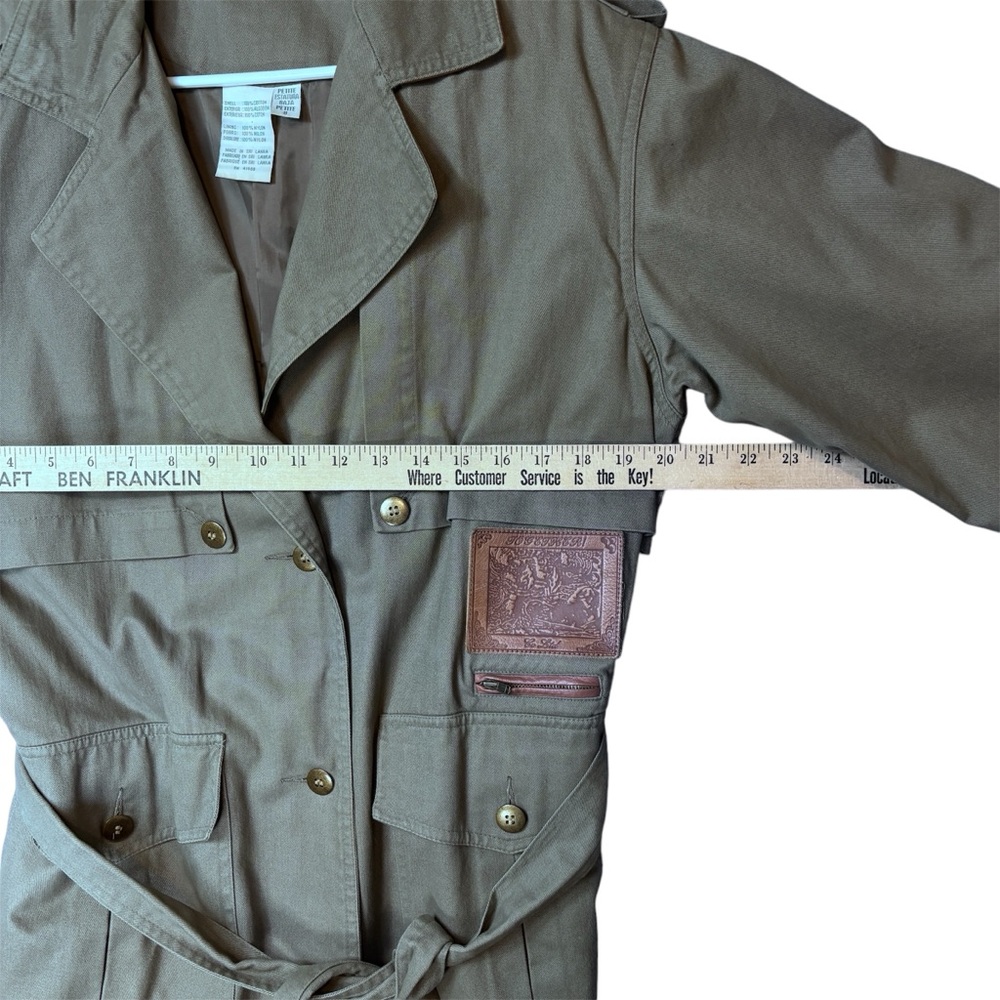 Together Stylish Gray Trench Coat Womens Size 8P Cute with Anything - Picture 7 of 13